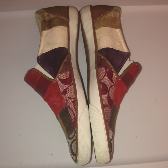 Vintage Coach Patchwork Leather/Suede Slip-On Size 11 - Picture 4 of 8